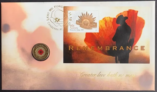 2012 $2 Remembrance Day Red Poppy C Mintmark PNC