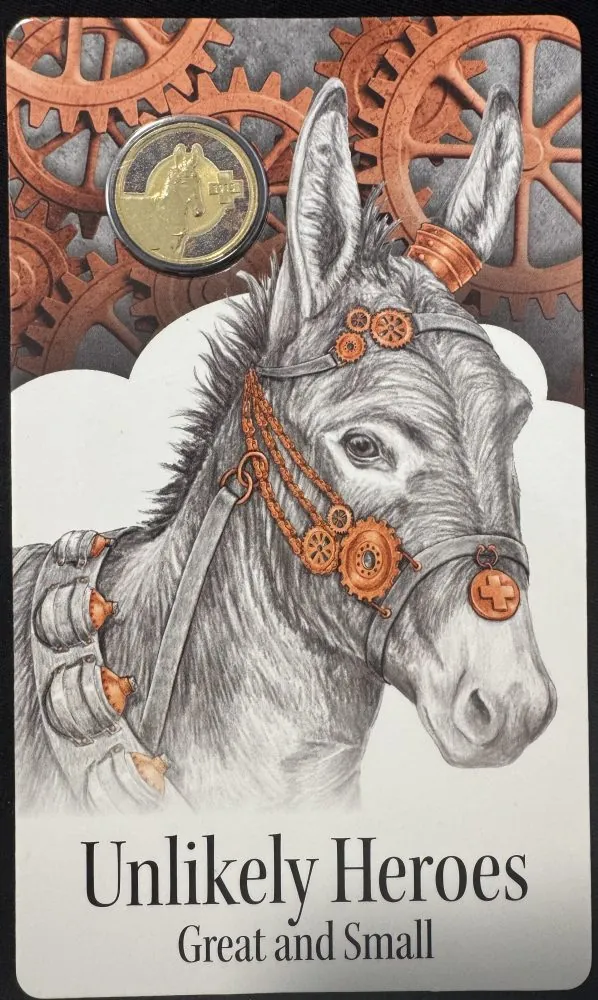 2015 $1 RAM Coloured Frosted Uncirculated Coin: Unlikely Heroes – “Murphy the Donkey”