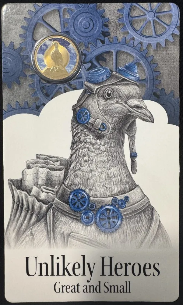 2015 $1 RAM Coloured Frosted Uncirculated Coin: Unlikely Heroes – “Blue Chequer Cock”