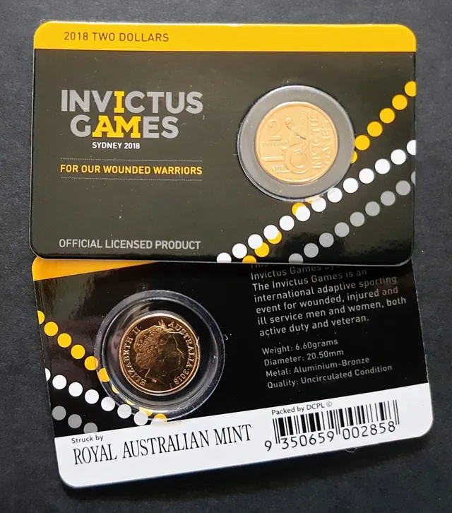 2018 $2 Invictus Games Limited Edition Coin Pack
