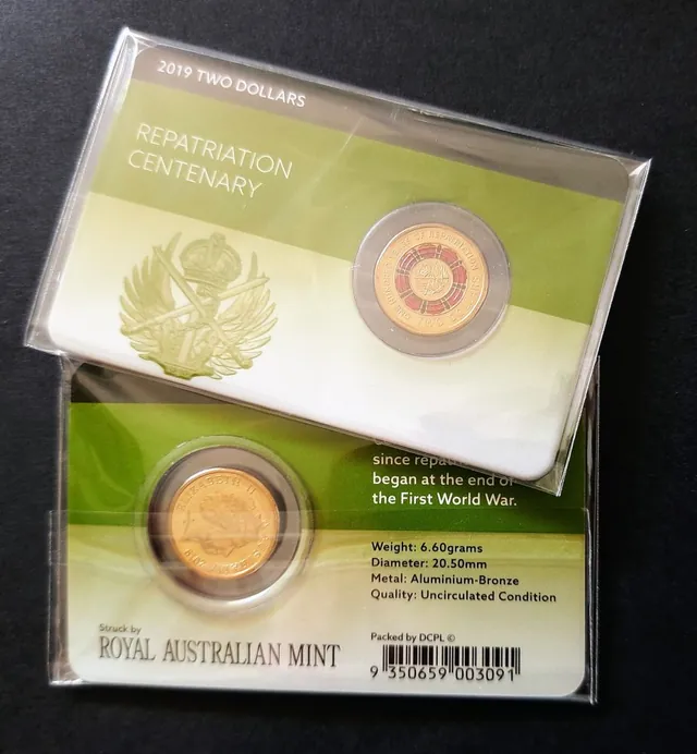 2019 $2 Repatriation Centenary Coin Pack