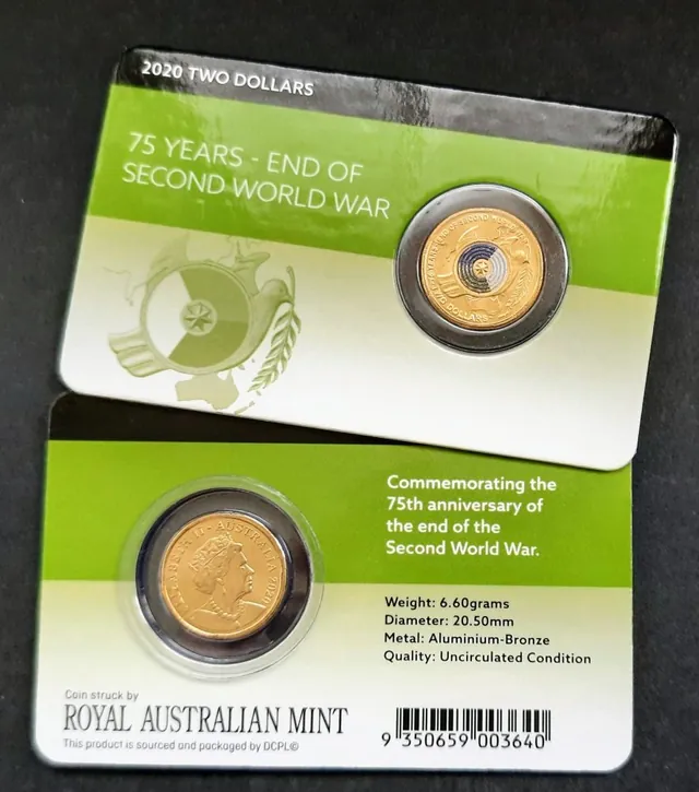2020 $2 75th Anniversary End of WW2 Coin Pack