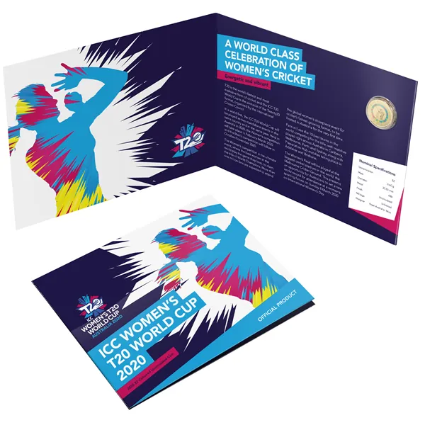2020 $2 T20 Womans World Cup Cricket Coin & Folder