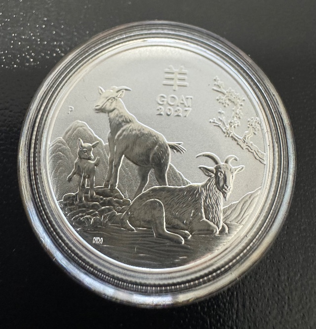 2027 1/2oz Perth Mint .9999 Silver Lunar Goat Coin Series 3